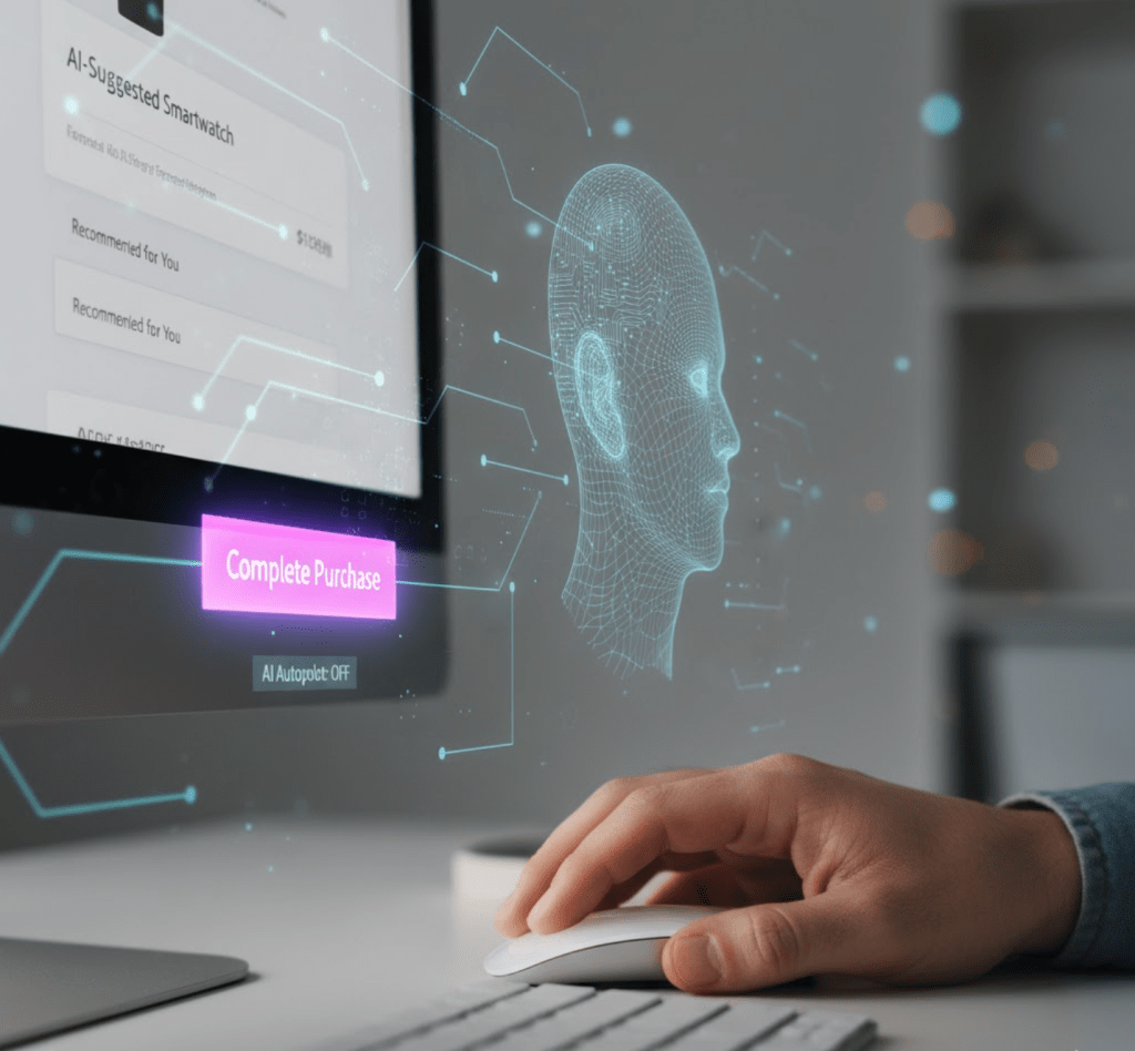 bilden som belyser spänningen mellan att använda AI och att behålla kontrollen