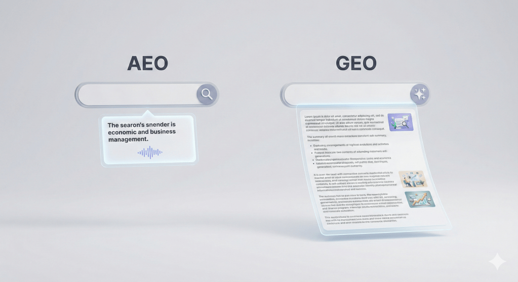 GEO vs AEO. Vad är egentligen&nbsp;skillnaden?